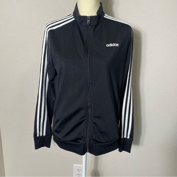 Adidas Essentials Warm-Up 3 Stripe Track Jacket Women's Size Large - Picture 5 of 15